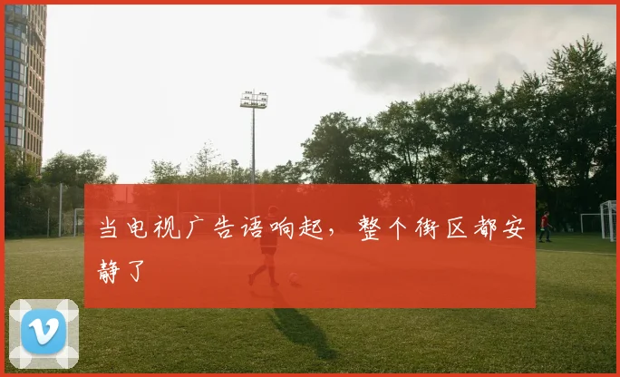 当电视广告语响起，整个街区都安静了